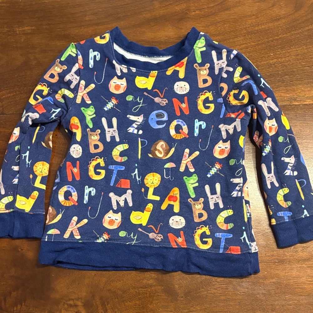 Little Sleepies Alphabet Adventure Sweatshirt - Blue Multi